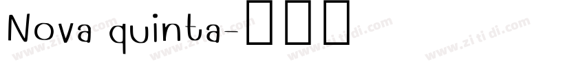 Nova quinta字体转换